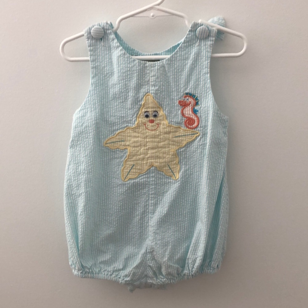 Seersucker Ocean Themed Bubble